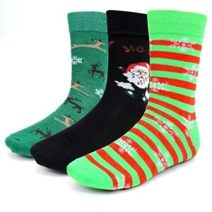 3 Pairs Pack Men's Christmas Holidays Crew Socks